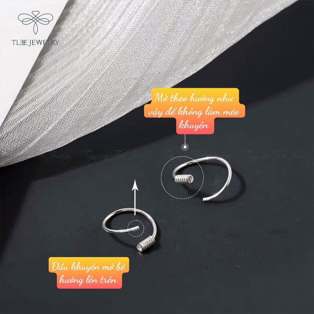 Bông tai bạc nữ Miêu Bạc khuyên tai tròn đính đá 1 chiếc dễ thương phụ kiện  thời trang trang sức MB64 | Lazada.vn